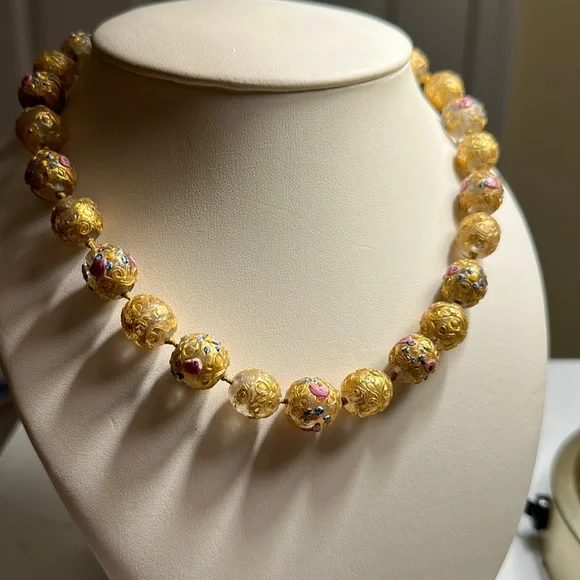 Venetian Glass Pendant Necklace - Picture 2 of 7